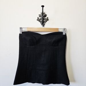 Club Monaco Wool Cashmere Corset Top Size S Strapless Boning EUC